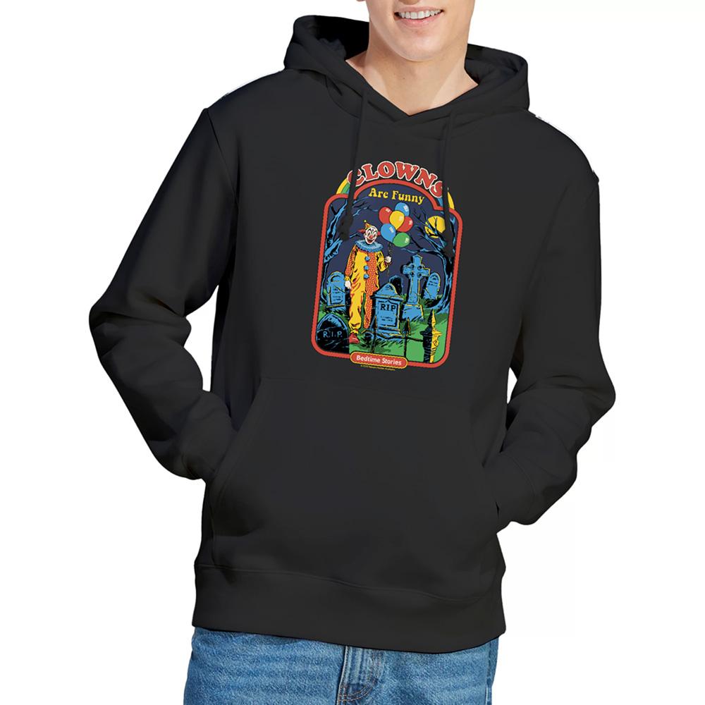 Black - Back - Steven Rhodes Unisex Adult Clowns Are Funny Hoodie