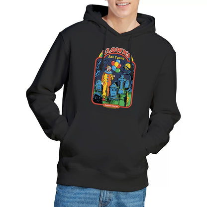 Black - Back - Steven Rhodes Unisex Adult Clowns Are Funny Hoodie