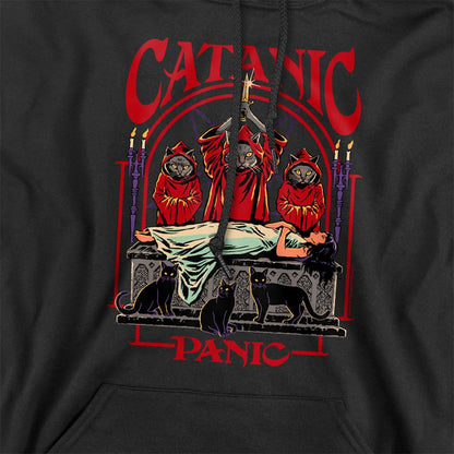 Black - Side - Steven Rhodes Unisex Adult Catanic Panic Hoodie