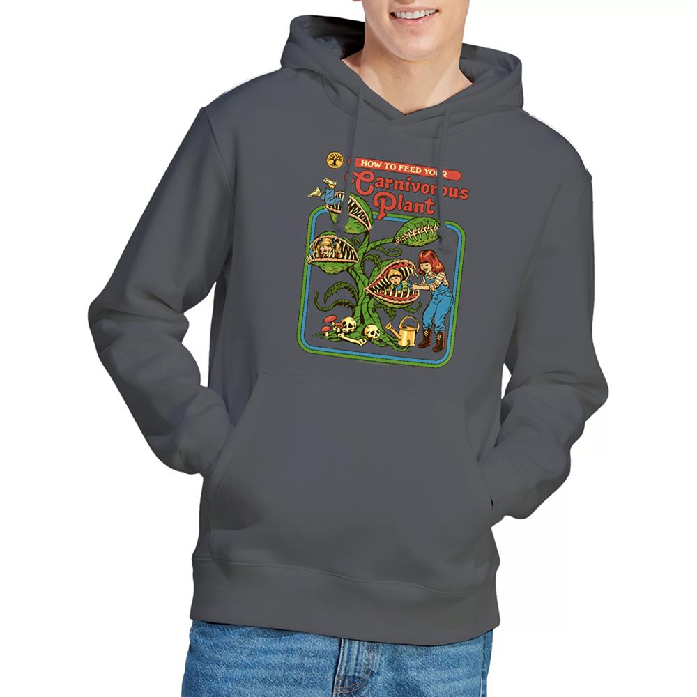 Charcoal - Back - Steven Rhodes Unisex Adult Carnivorous Plant Hoodie