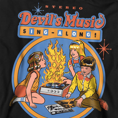 Black - Side - Steven Rhodes Unisex Adult Devils Music Singalong Sweatshirt