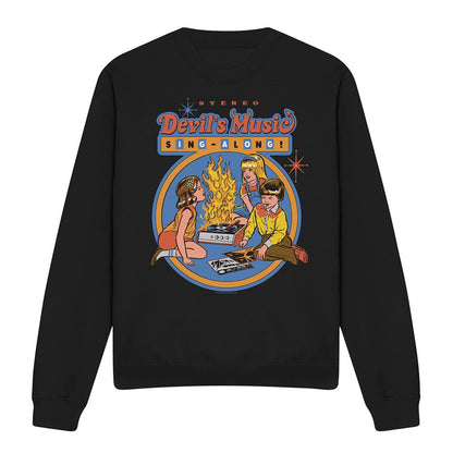 Black - Front - Steven Rhodes Unisex Adult Devils Music Singalong Sweatshirt