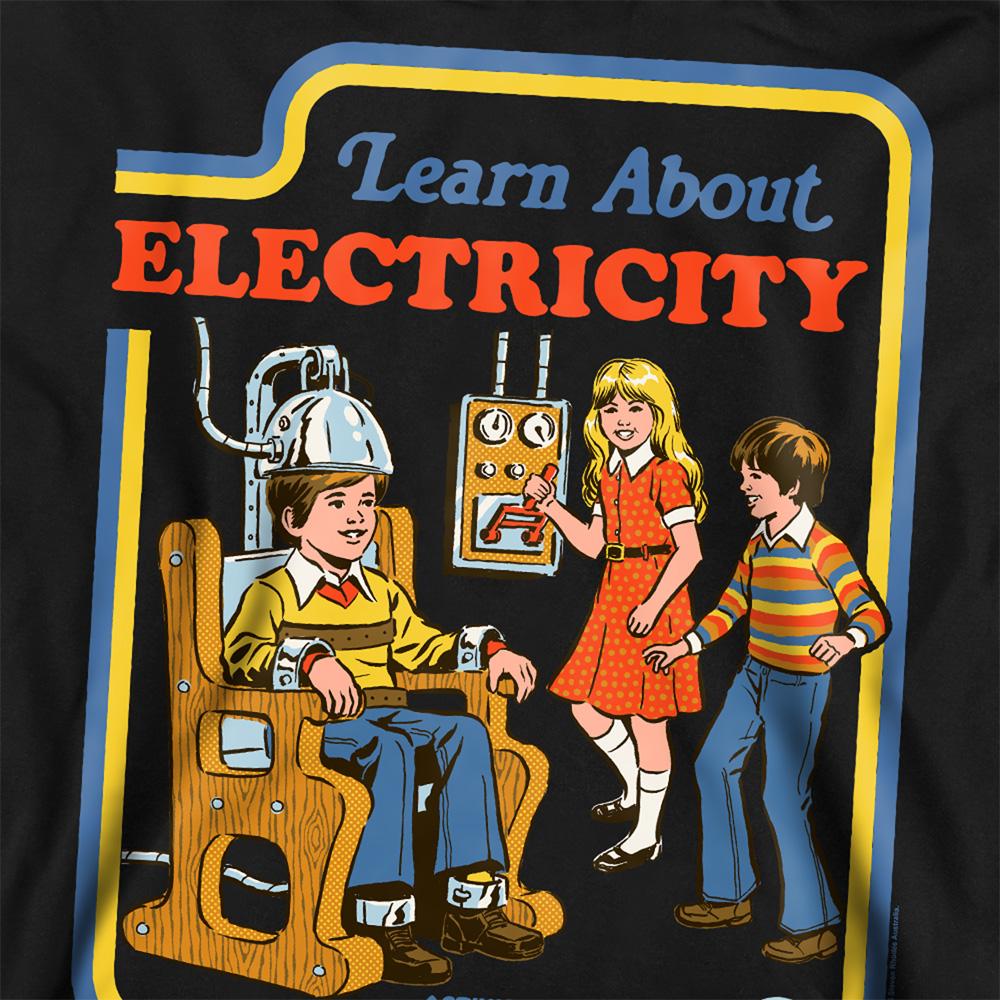 Black - Side - Steven Rhodes Unisex Adult Learn About Electricity Sweatshirt