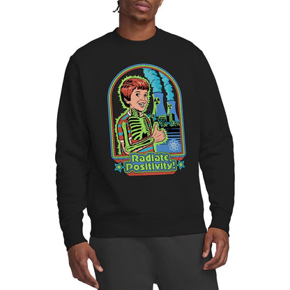 Black - Back - Steven Rhodes Unisex Adult Radiate Positivity Sweatshirt