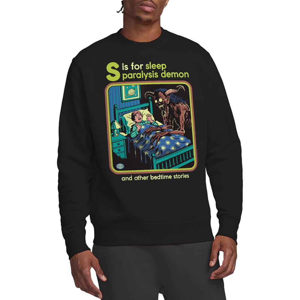 Black - Back - Steven Rhodes Unisex Adult Paralysis Demon Sweatshirt
