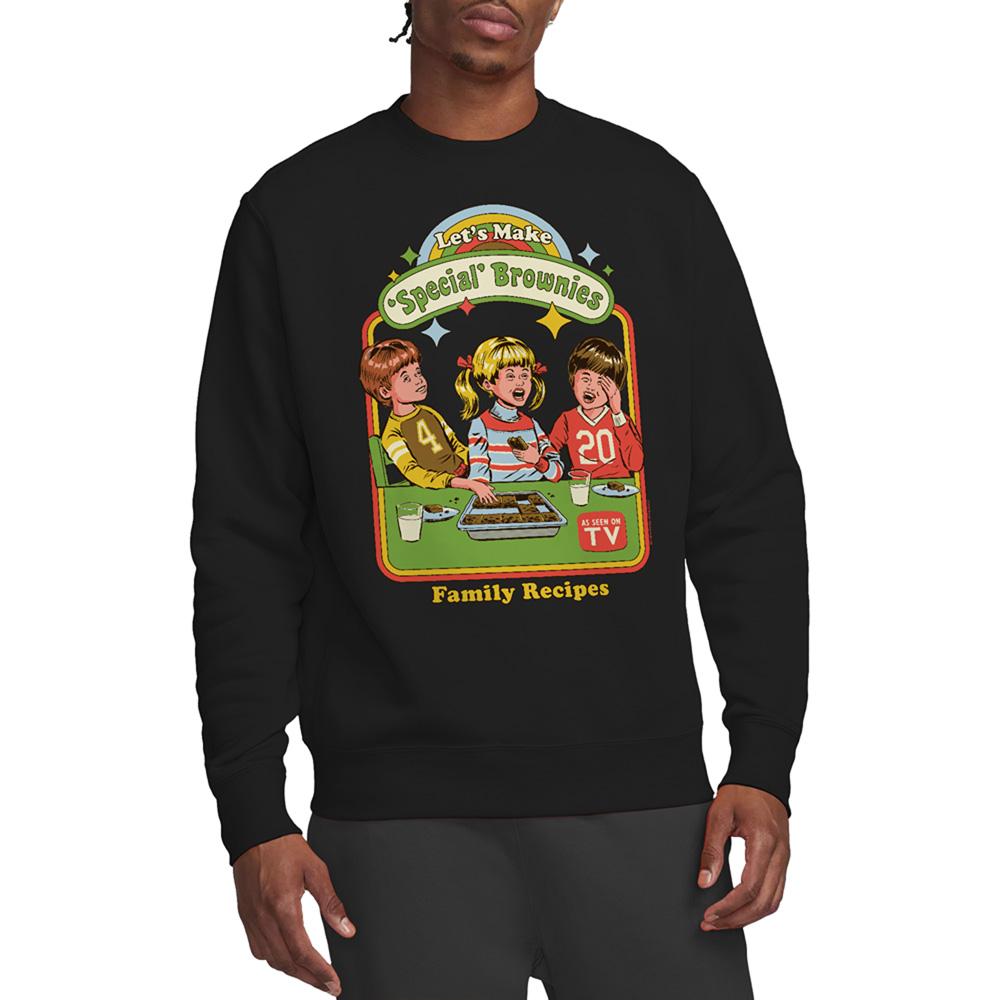 Black - Back - Steven Rhodes Unisex Adult Let´s Make Brownies Sweatshirt