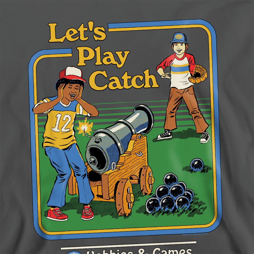 Charcoal - Side - Steven Rhodes Unisex Adult Let´s Play Catch Sweatshirt