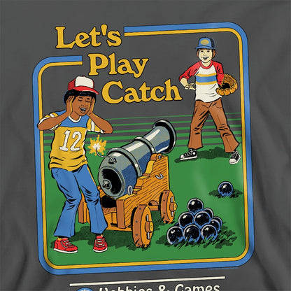 Charcoal - Side - Steven Rhodes Unisex Adult Let´s Play Catch Sweatshirt