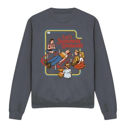 Charcoal - Front - Steven Rhodes Unisex Adult Let´s Summon Demons Sweatshirt