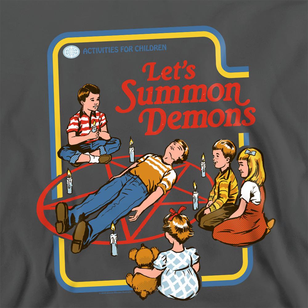 Charcoal - Side - Steven Rhodes Unisex Adult Let´s Summon Demons Sweatshirt