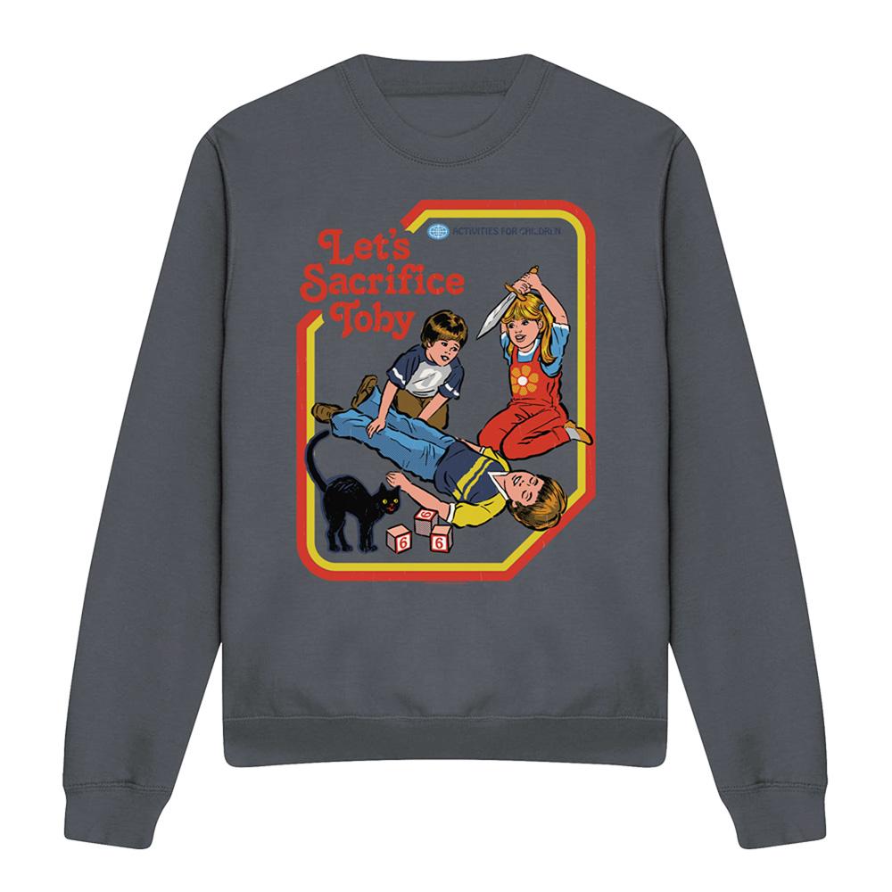 Charcoal - Front - Steven Rhodes Unisex Adult Let´s Sacrifice Toby Sweatshirt
