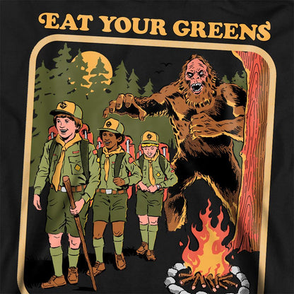 Black - Side - Steven Rhodes Unisex Adult Eat Your Greens Sweatshirt
