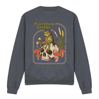 Charcoal - Front - Steven Rhodes Unisex Adult Everybody Croaks Sweatshirt