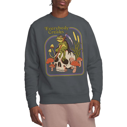 Charcoal - Back - Steven Rhodes Unisex Adult Everybody Croaks Sweatshirt