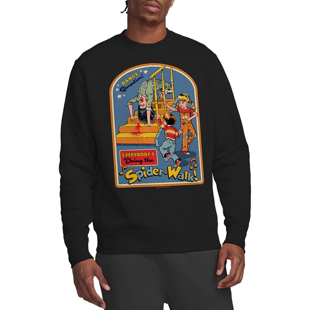 Black - Back - Steven Rhodes Unisex Adult Everybody´s Doing The Spiderwalk Sweatshirt