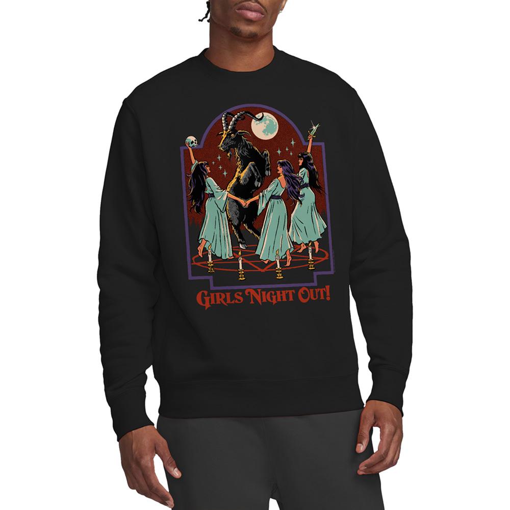 Black - Back - Steven Rhodes Unisex Adult Girl´s Night Out Sweatshirt