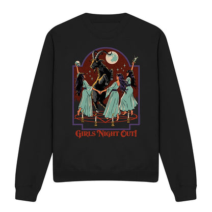 Black - Front - Steven Rhodes Unisex Adult Girl´s Night Out Sweatshirt