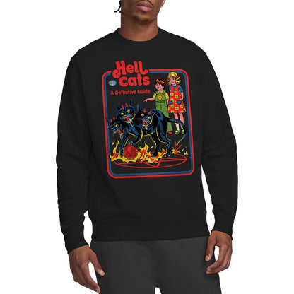 Black - Back - Steven Rhodes Unisex Adult Hell Cats Sweatshirt