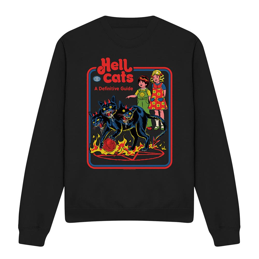Black - Front - Steven Rhodes Unisex Adult Hell Cats Sweatshirt