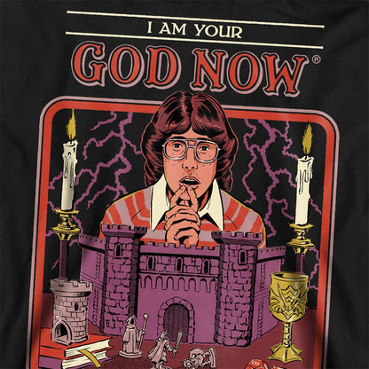 Black - Side - Steven Rhodes Unisex Adult I Am Your God Now Sweatshirt