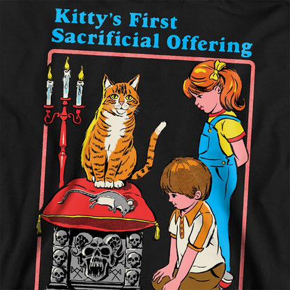 Black - Side - Steven Rhodes Unisex Adult Kitty´s First Offering Sweatshirt