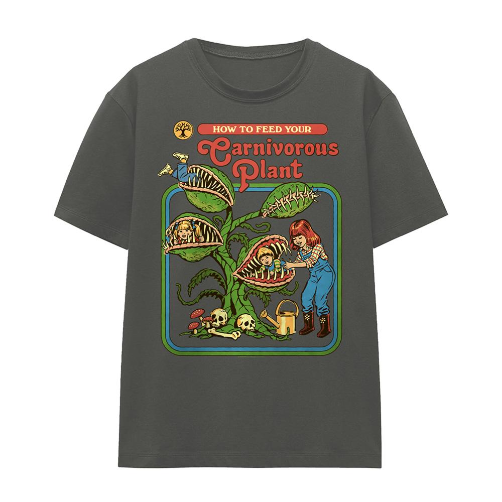 Charcoal - Front - Steven Rhodes Unisex Adult Carnivorous Plant T-Shirt