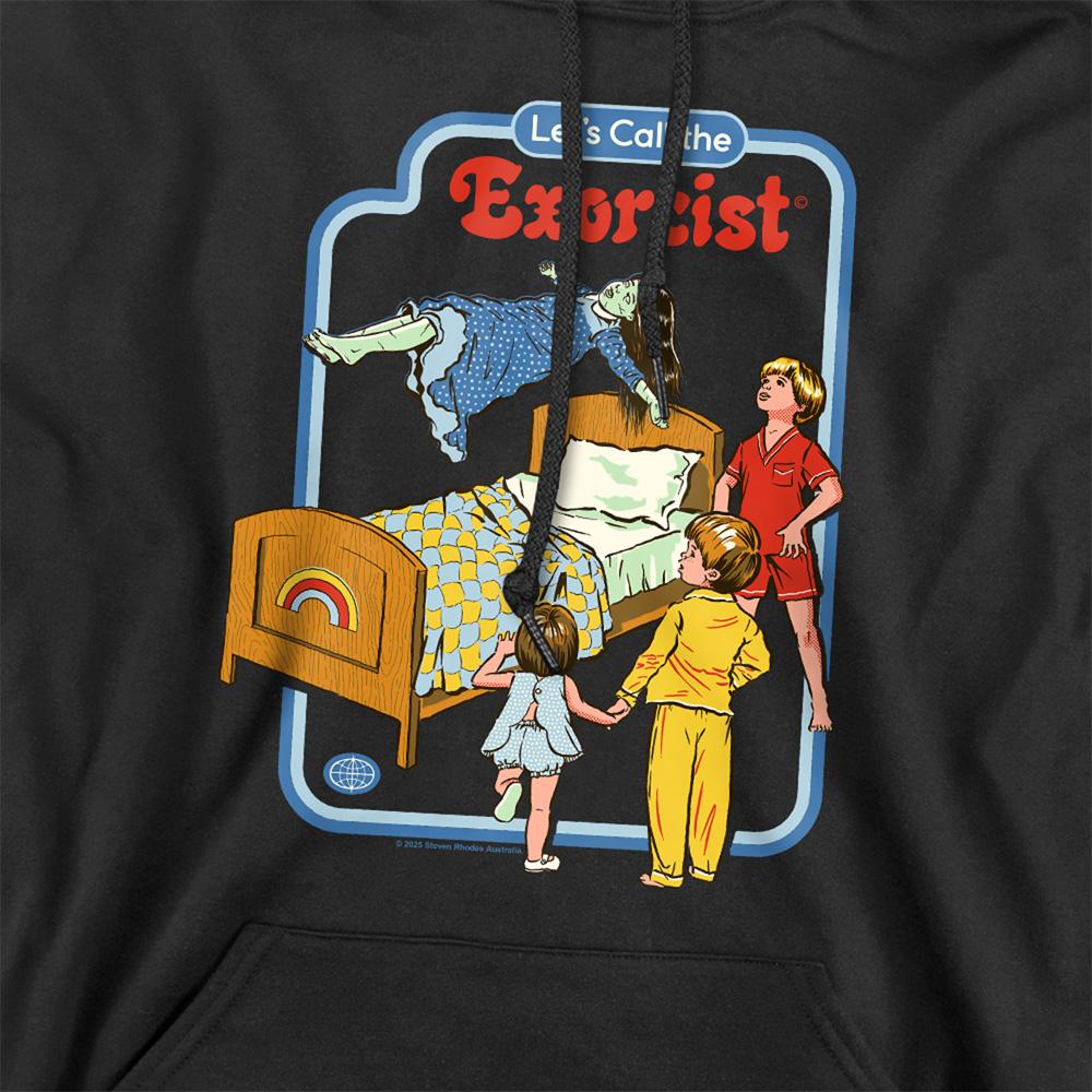 Black - Back - Steven Rhodes Unisex Adult Lets Call The Exorcist Hoodie