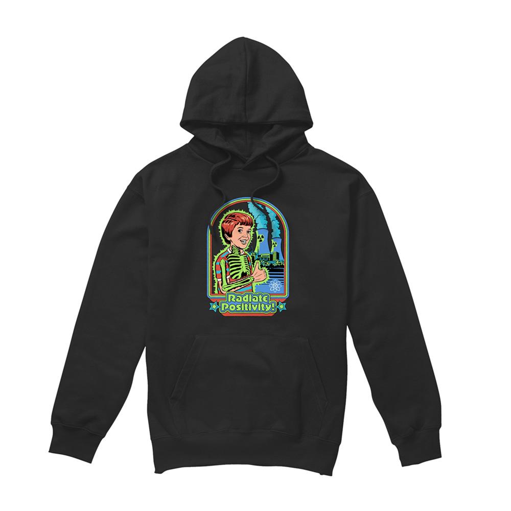 Black - Front - Steven Rhodes Unisex Adult Radiate Positivity Hoodie