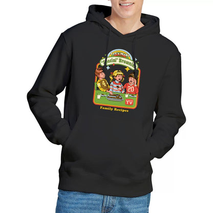 Black - Back - Steven Rhodes Unisex Adult Let´s Make Brownies Hoodie