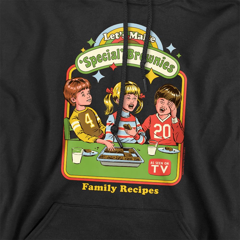 Black - Side - Steven Rhodes Unisex Adult Let´s Make Brownies Hoodie