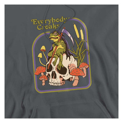 Charcoal - Side - Steven Rhodes Unisex Adult Everybody Croaks Hoodie