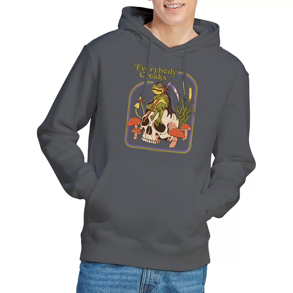 Charcoal - Lifestyle - Steven Rhodes Unisex Adult Everybody Croaks Hoodie
