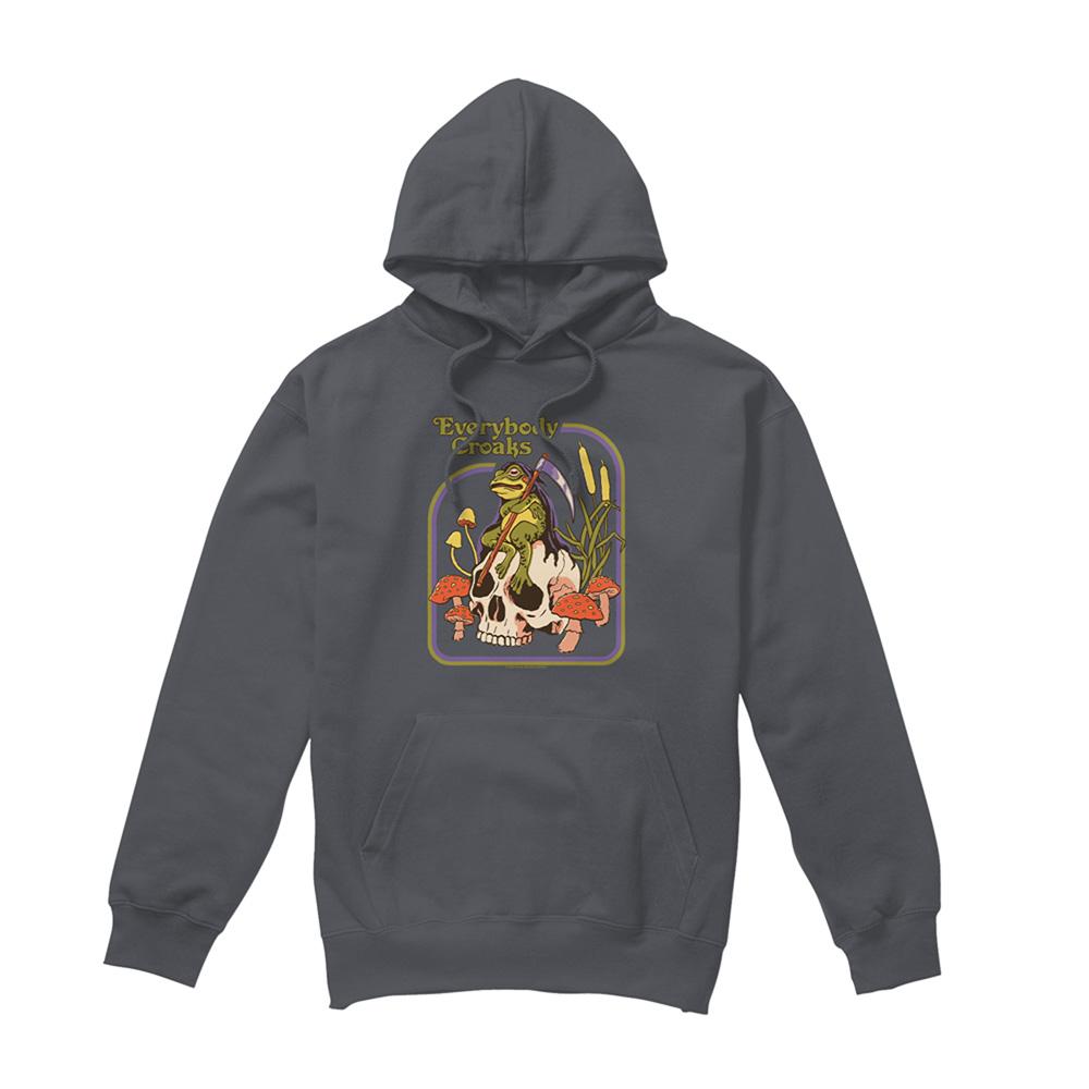 Charcoal - Front - Steven Rhodes Unisex Adult Everybody Croaks Hoodie
