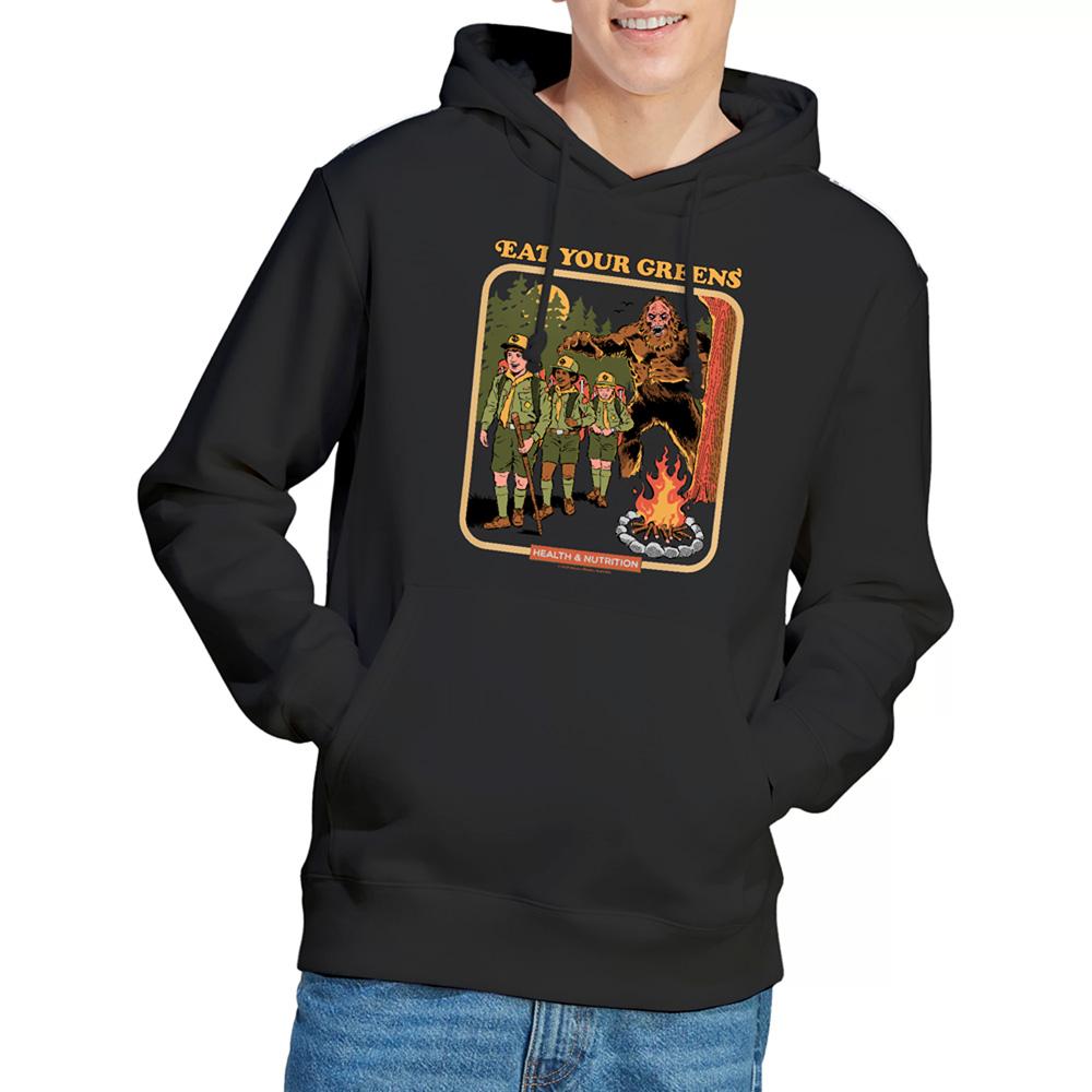 Black - Back - Steven Rhodes Unisex Adult Eat Your Greens Hoodie