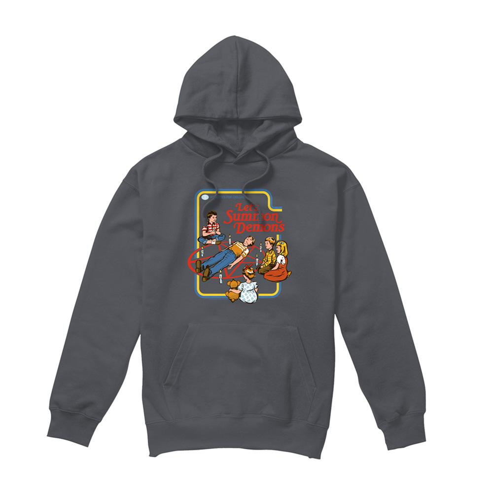 Charcoal - Front - Steven Rhodes Unisex Adult Lets Summon Demons Hoodie
