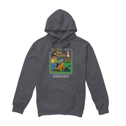 Charcoal - Front - Steven Rhodes Unisex Adult Let´s Play Catch Hoodie