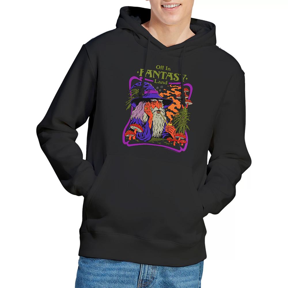 Black - Back - Steven Rhodes Unisex Adult Fantasy Land Hoodie