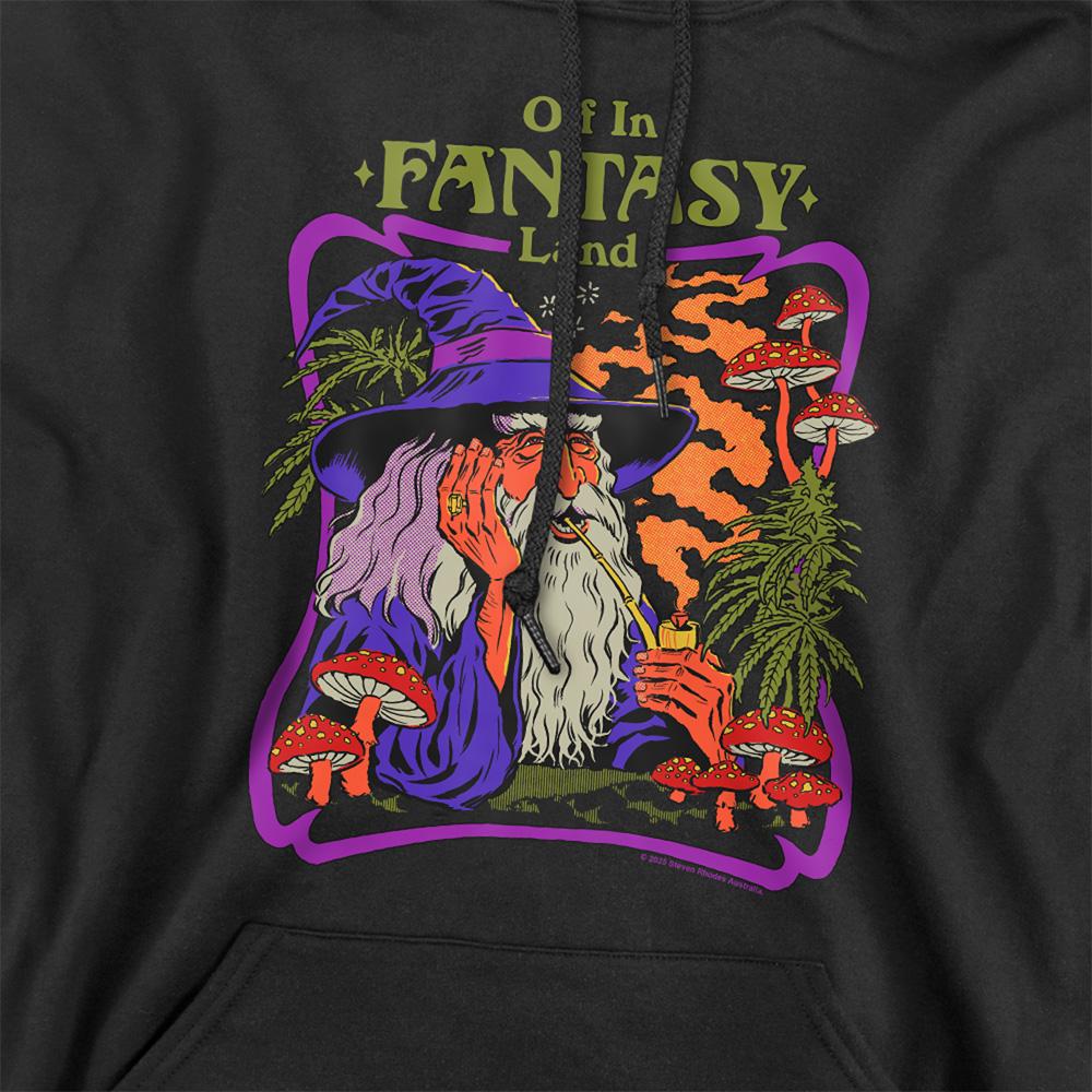 Black - Side - Steven Rhodes Unisex Adult Fantasy Land Hoodie