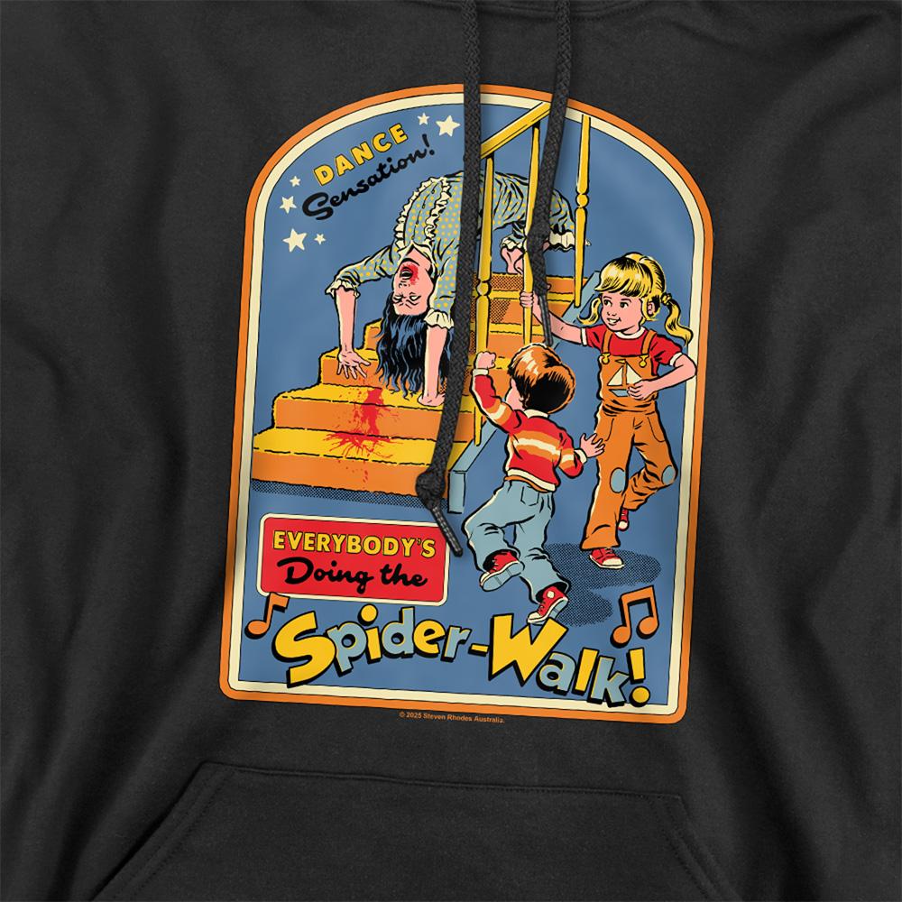 Black - Side - Steven Rhodes Unisex Adult Everyones Doing The Spiderwalk Hoodie