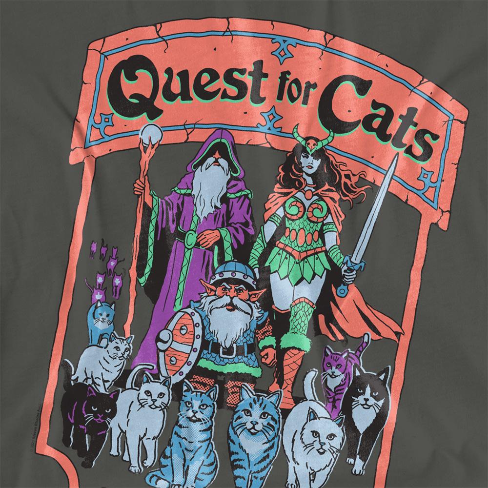 Charcoal - Side - Steven Rhodes Unisex Adult Quest For Cats T-Shirt