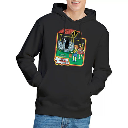 Black - Back - Steven Rhodes Unisex Adult Nursery Rhymes Hoodie