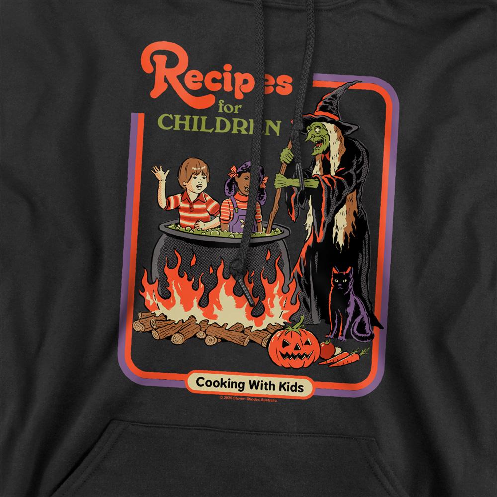 Black - Side - Steven Rhodes Unisex Adult Recipes For Children Hoodie