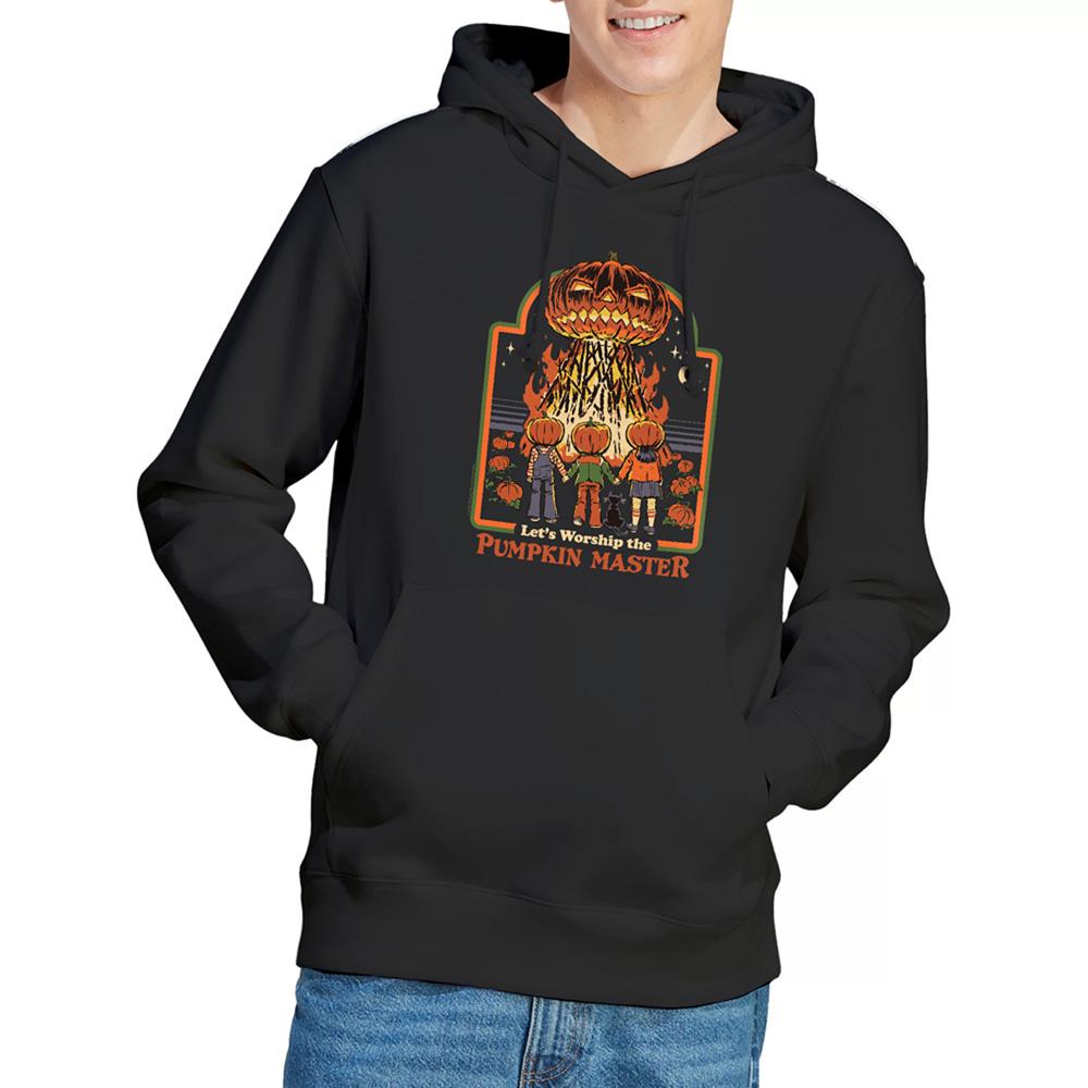 Black - Back - Steven Rhodes Unisex Adult Pumpkin Master Hoodie