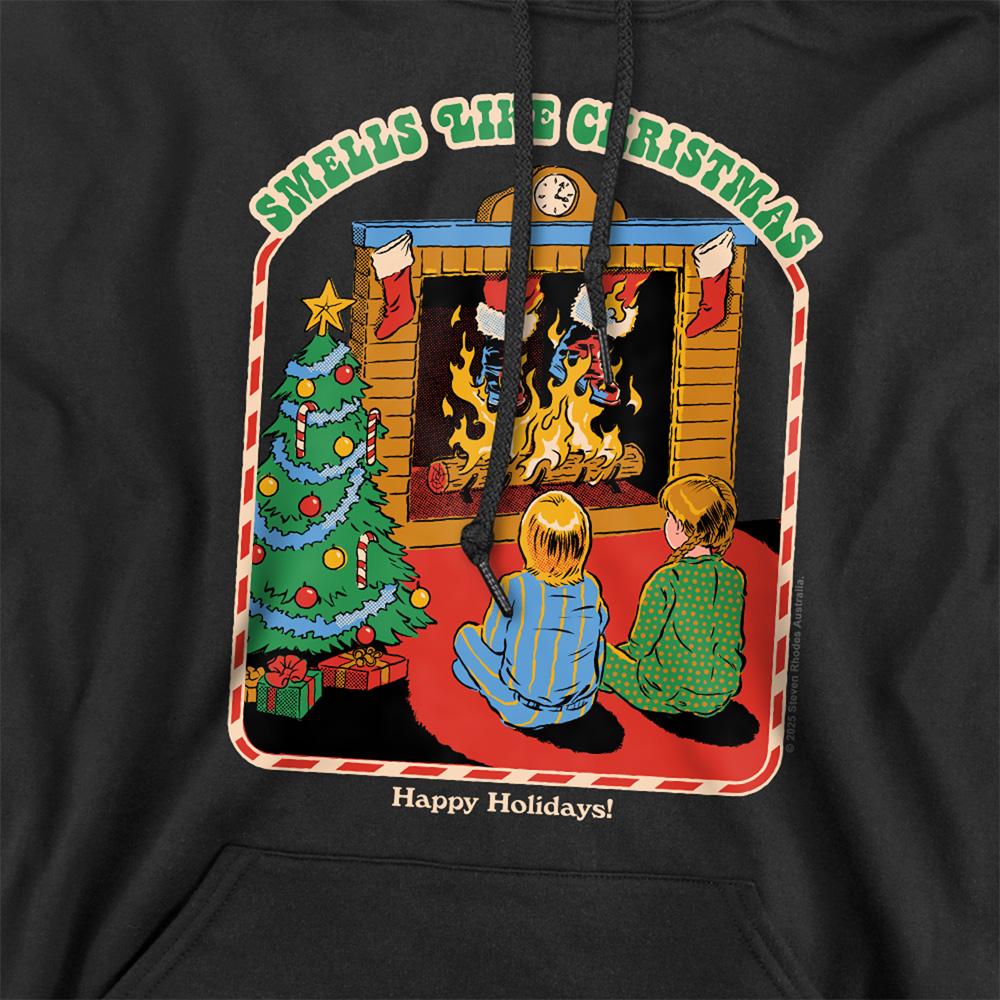 Black - Side - Steven Rhodes Unisex Adult Smells Like Christmas Hoodie