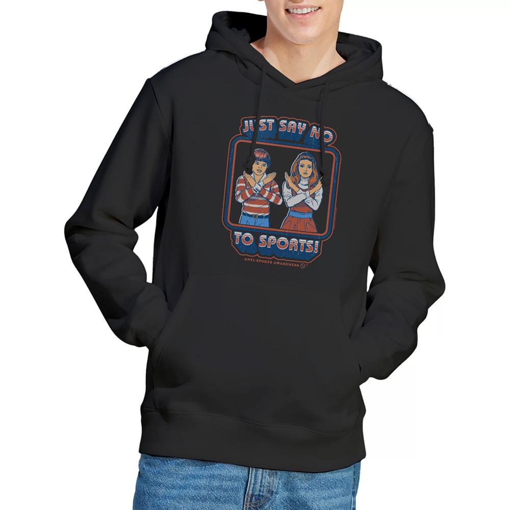 Black - Back - Steven Rhodes Unisex Adult Say No To Sports Hoodie