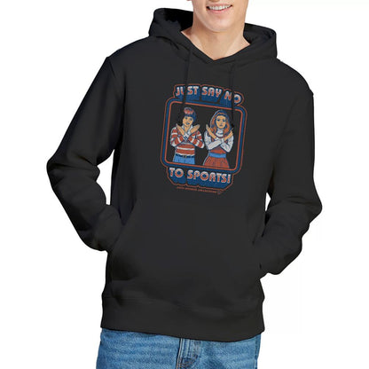 Black - Back - Steven Rhodes Unisex Adult Say No To Sports Hoodie