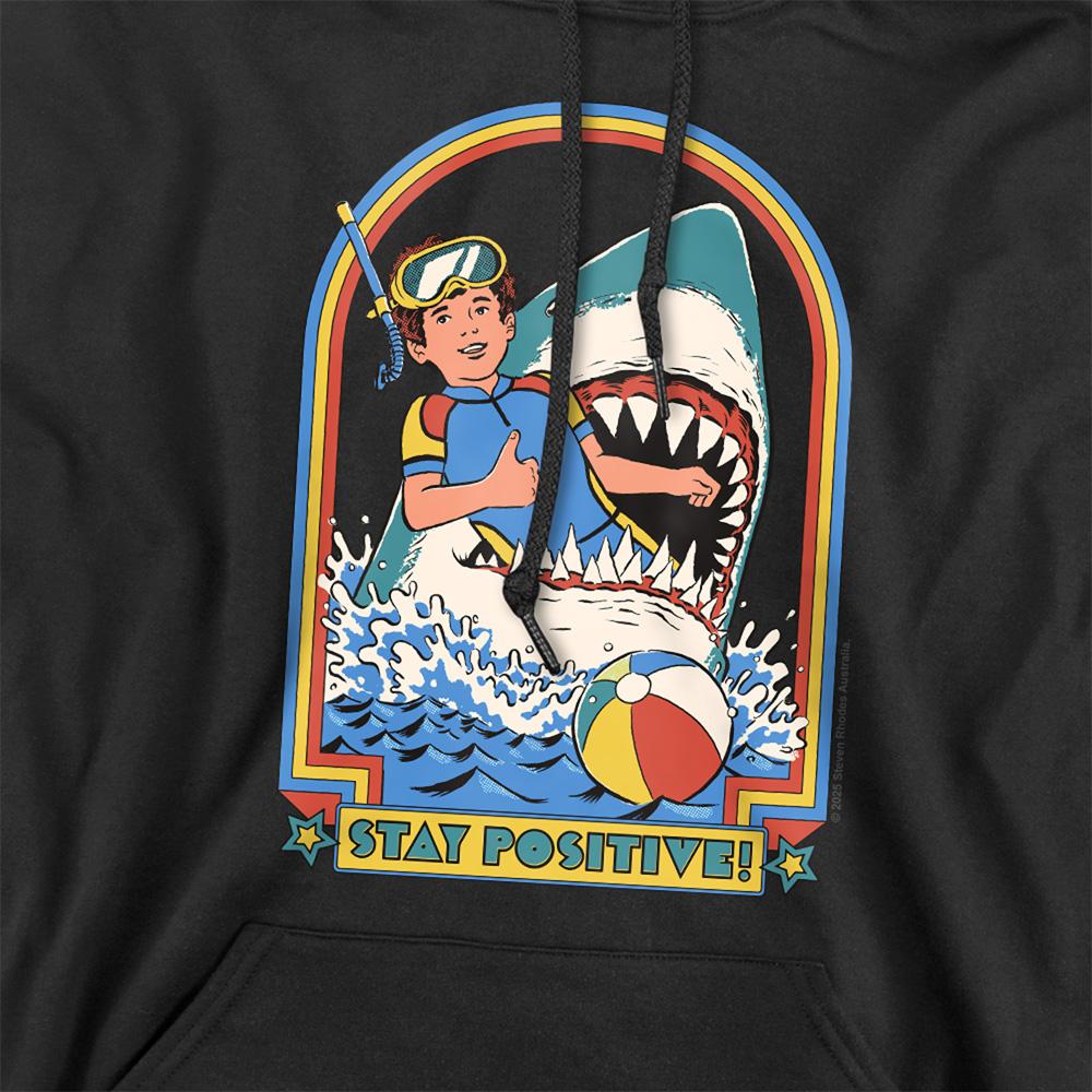 Black - Side - Steven Rhodes Unisex Adult Stay Positive Hoodie
