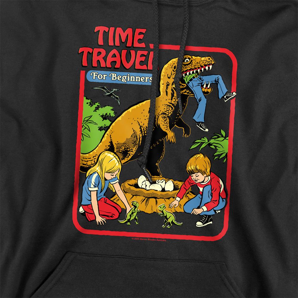 Black - Side - Steven Rhodes Unisex Adult Time Travel Hoodie