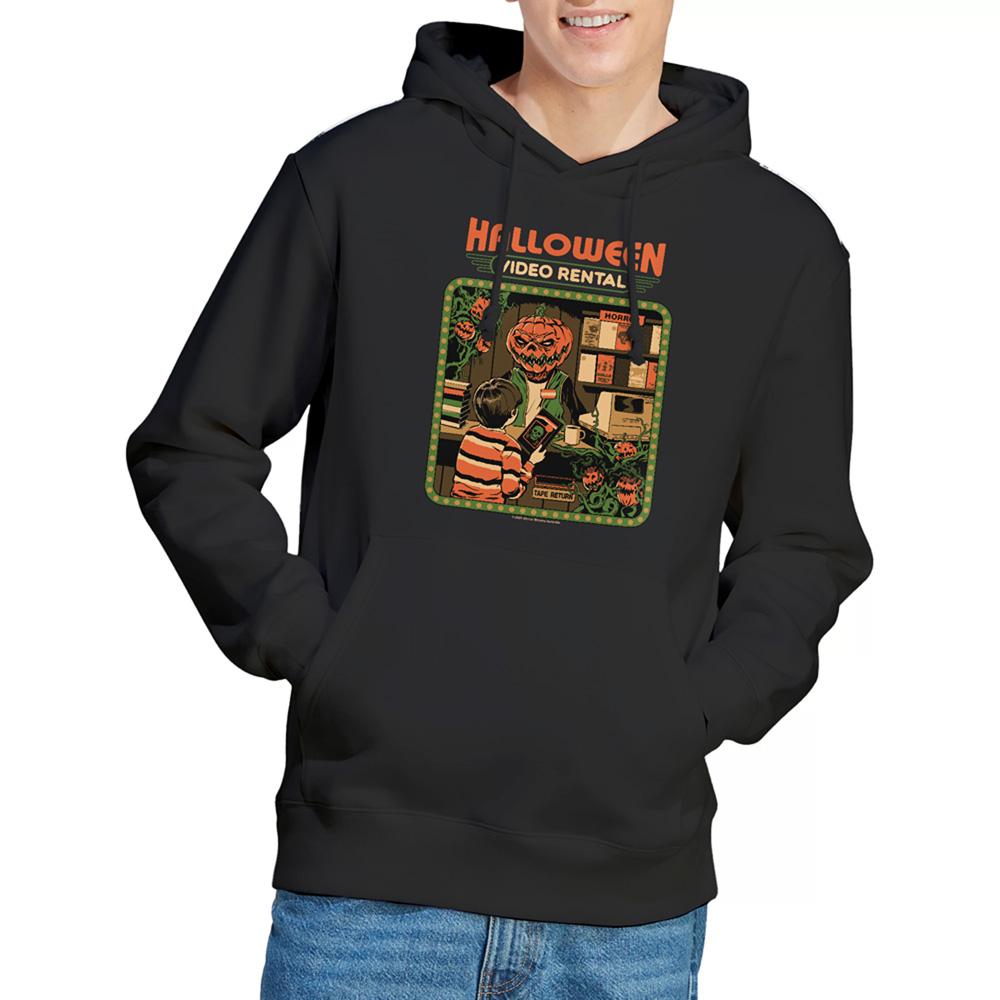 Black - Back - Steven Rhodes Unisex Adult Video Rentals Hoodie