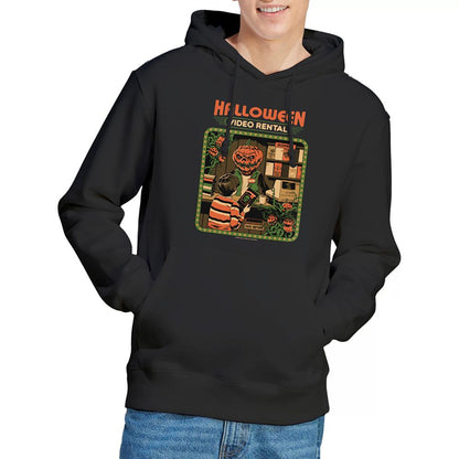 Black - Back - Steven Rhodes Unisex Adult Video Rentals Hoodie